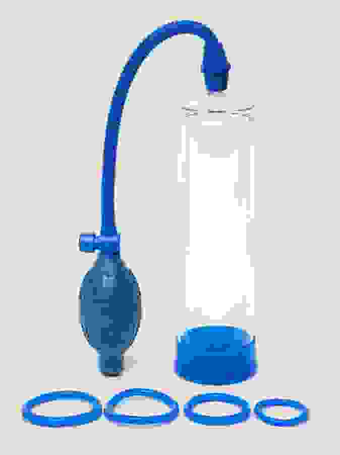 Lovehoney Power Tower Penis Pump Set 8.5 Inches, Blue, hi-res